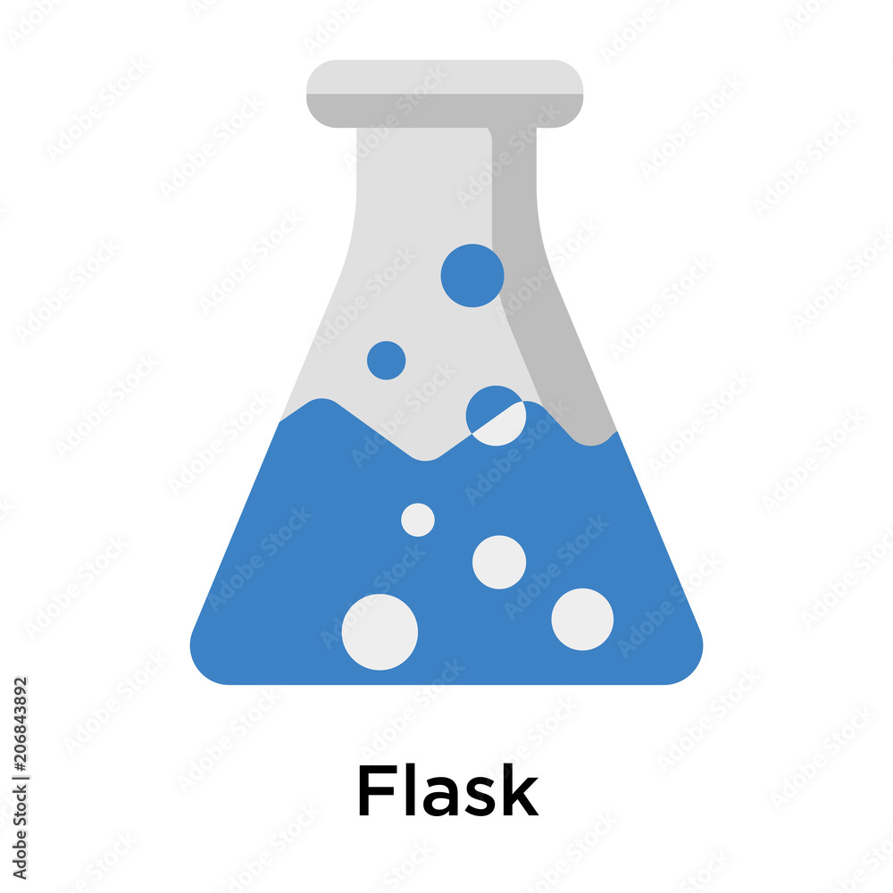 Flask icon vector sign and symbol isolated on white background Flask icon vector sign and symbol isolated on white background