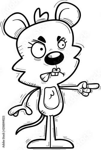 Angry Cartoon Female Mouse
