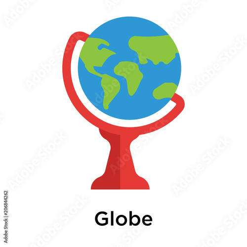 Globe icon vector sign and symbol isolated on white background