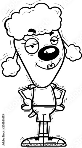 Confident Cartoon Poodle