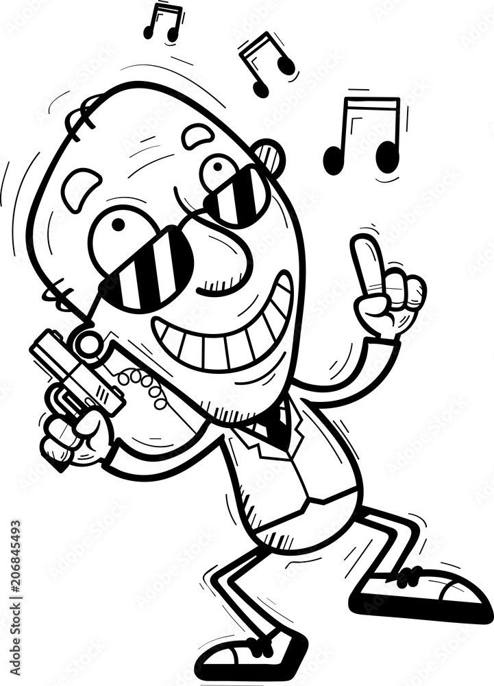 Cartoon Senior Agent Dancing Cartoon Senior Agent Dancing