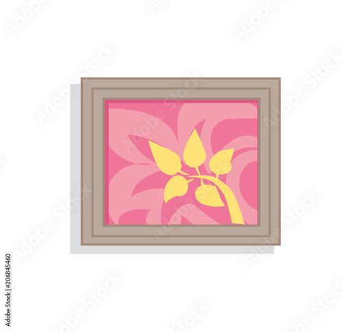 Interior Decor Picture Framed Vector Illustration