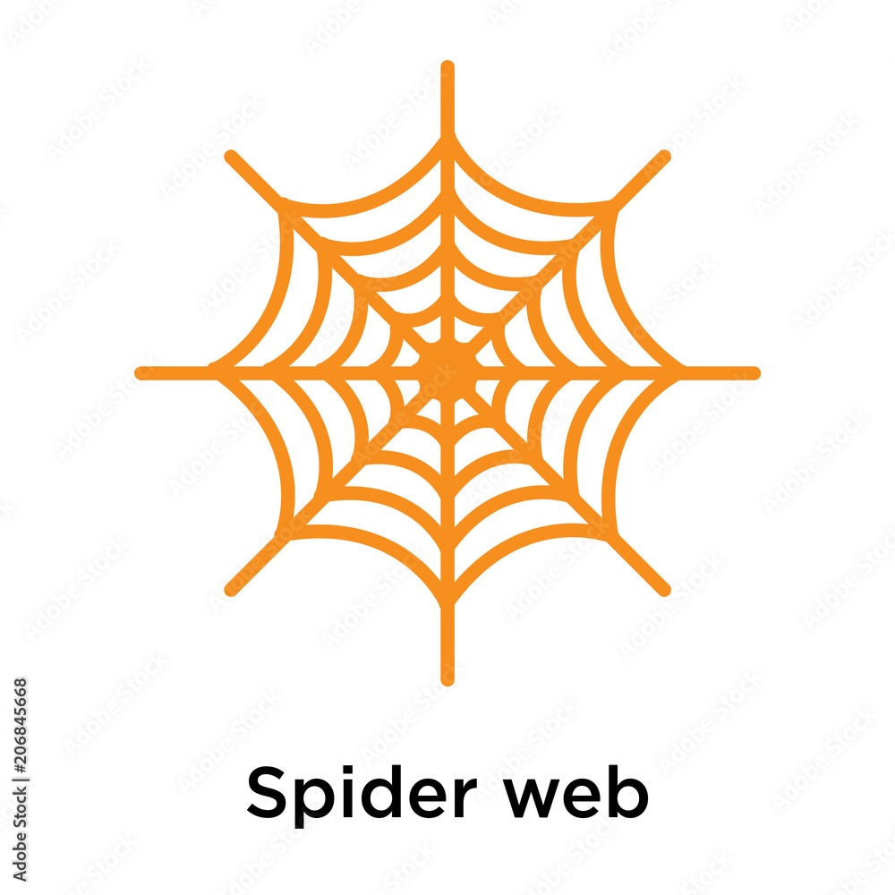 Spider web icon vector sign and symbol isolated on white background Spider web icon vector sign and symbol isolated on white background