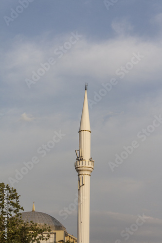 Minaret from Mosque and Clear Sky