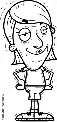 Confident Cartoon Senior Citizen