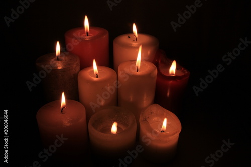 Group of burning candles