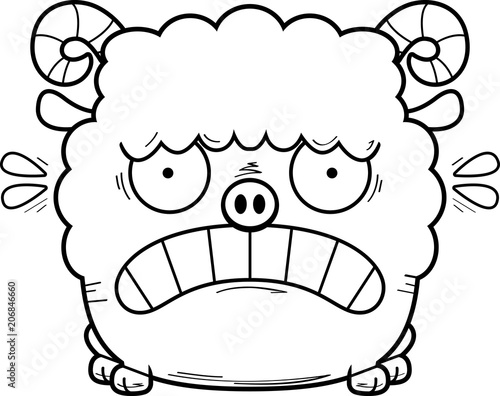 Scared Cartoon Ram