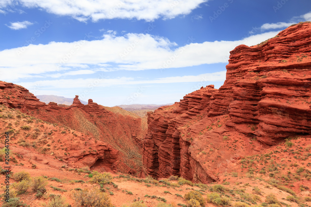 landscape of red sandstone