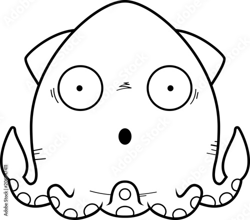 Surprised Cartoon Squid
