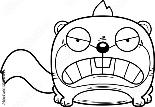 Cartoon Squirrel Angry