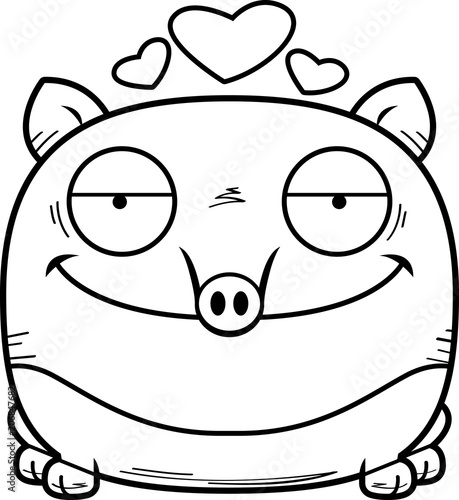 Cartoon Tapir in Love