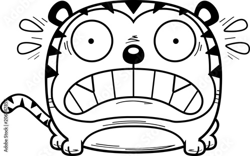 Scared Cartoon Tiger