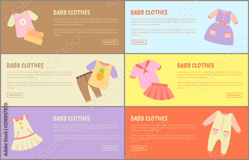 Baby Clothes Web Collections Vector Illustration