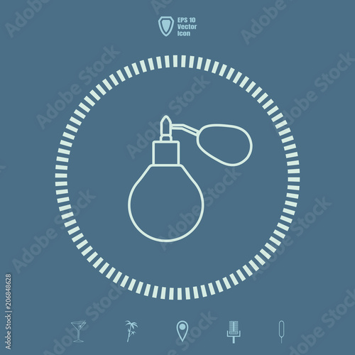 eau de toilite line vector icon. Flat design style