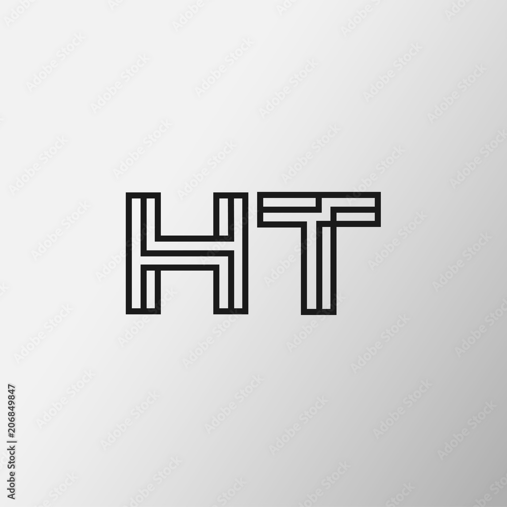 Initial Letter HT Logo Design Initial Letter HT Logo Design