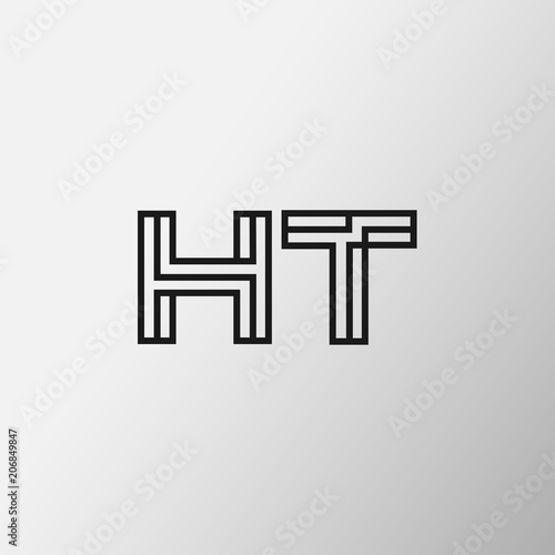 Initial Letter HT Logo Design