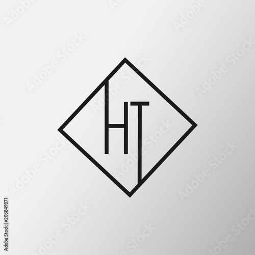 Initial Letter HT Logo Design