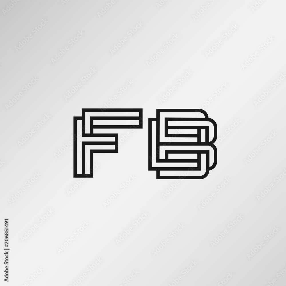Initial Letter FB Logo Template Vector Design Initial Letter FB Logo Template Vector Design
