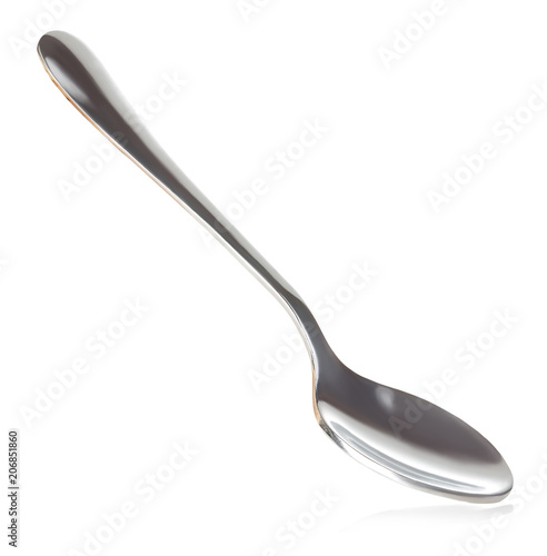 Spoon close-up isolated on a white background.
