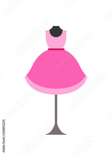 Dress from Clothing Store Vector Illustration