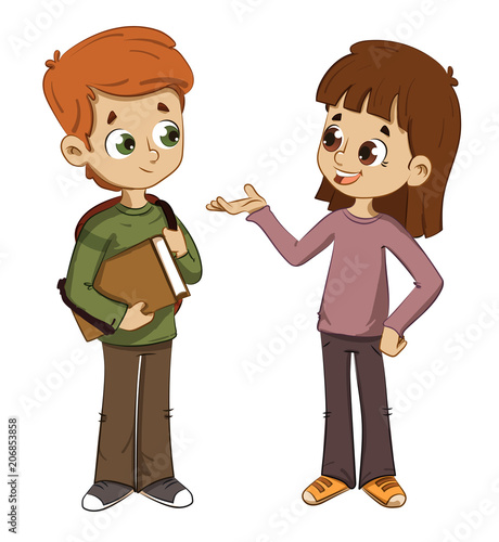 Niños hablando entre ellos