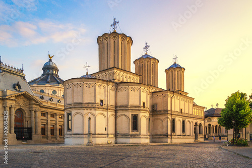 Patriarchal cathedral of Bucharest at sunset, Romania
