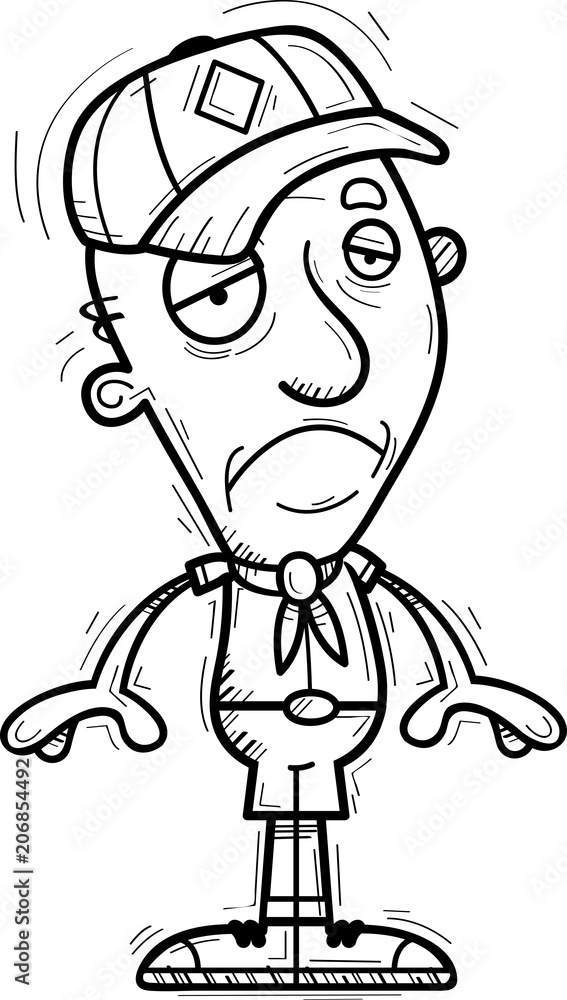 Sad Cartoon Senior Citizen Scout Sad Cartoon Senior Citizen Scout
