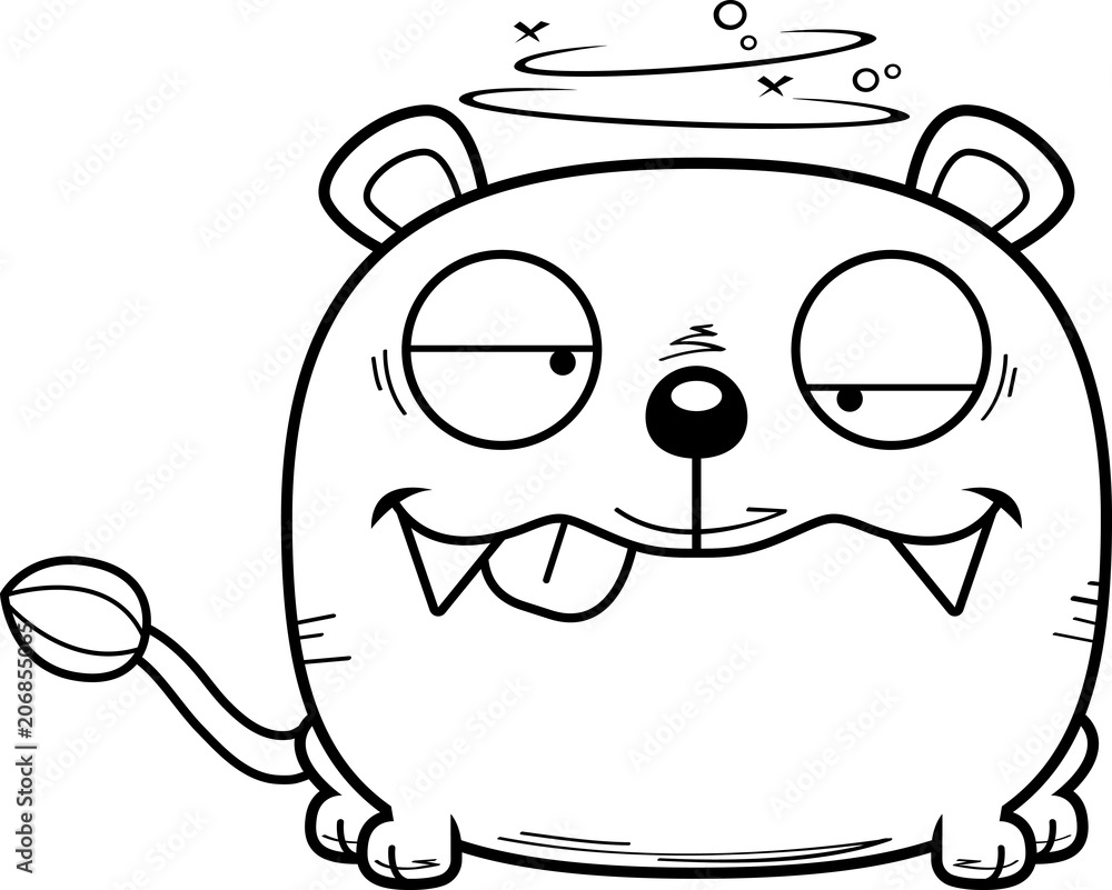 Cartoon Goofy Lioness Cub