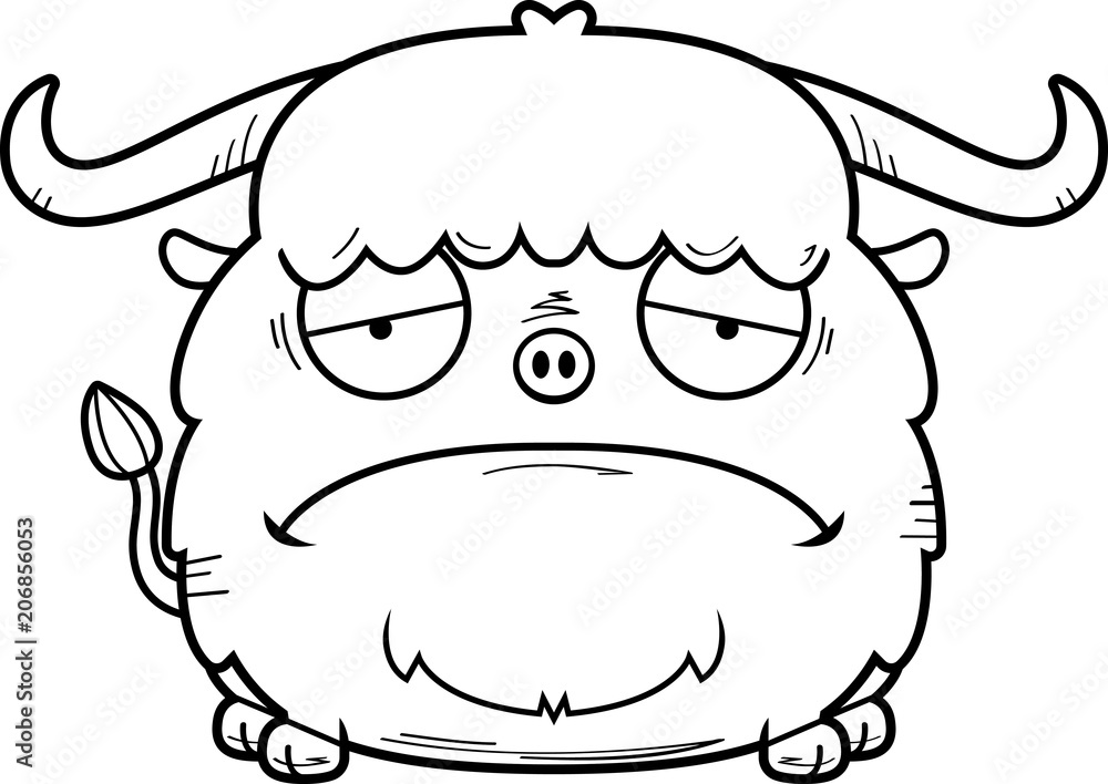 Sad Cartoon Yak Sad Cartoon Yak