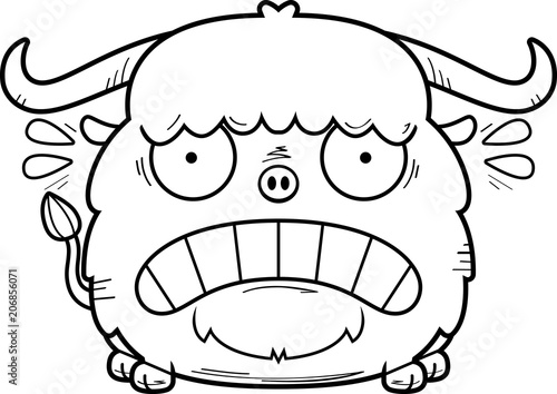 Scared Cartoon Yak
