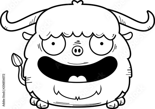Smiling Cartoon Yak