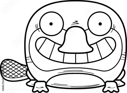 Cartoon Platypus Smiling