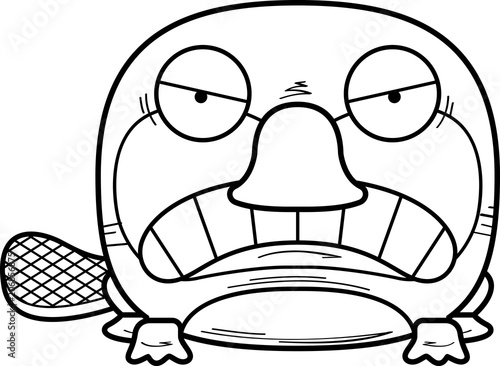 Cartoon Angry Platypus
