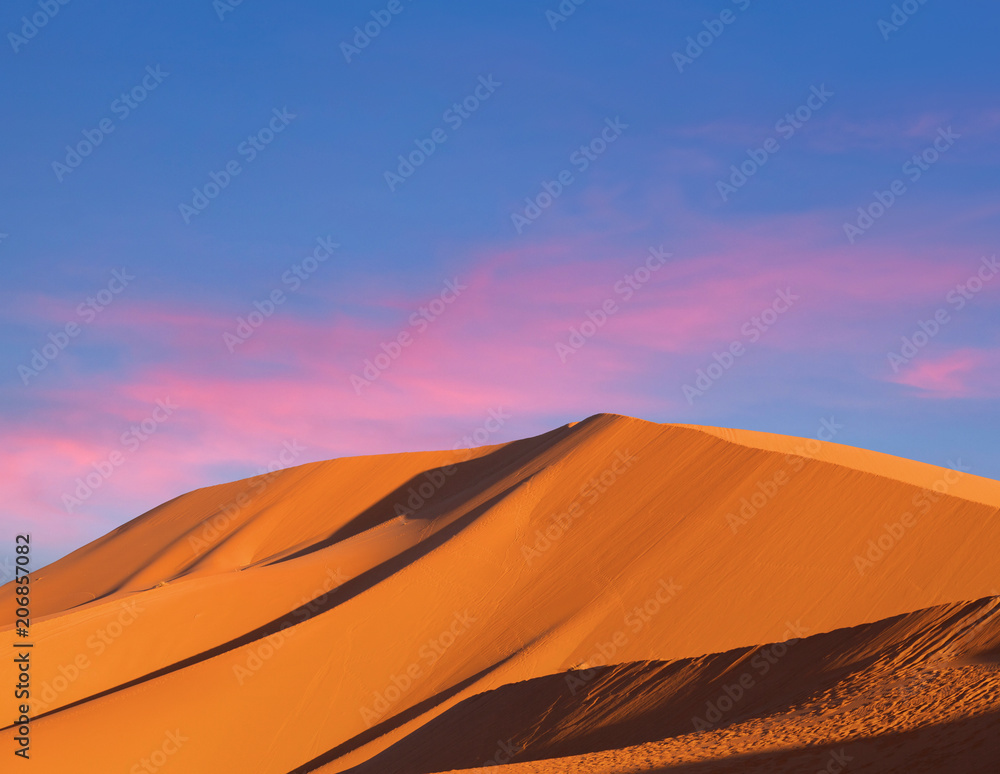 Sand dunes in Sahara desert in Morocco, Africa