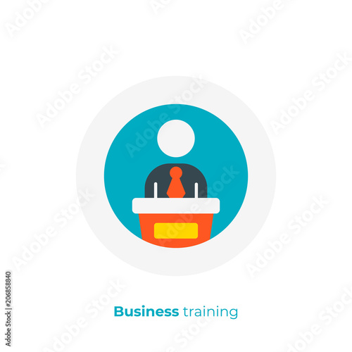 Finance report flat art icon, business presentation vector art, cartoon digital meetup illustration