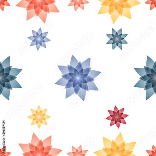 Floral seamless pattern background. Multicolored abstract vector illustration. Wrapping paper for a gift.