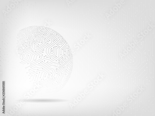 Abstract global circuit board technology background.