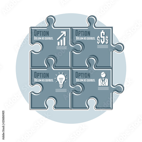 Puzzle elements infographic...