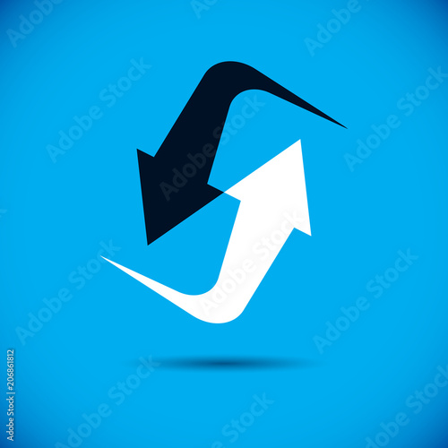 Vector upward trend of busi...