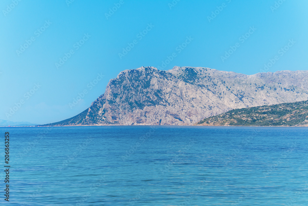 Tavolara island on a clear day