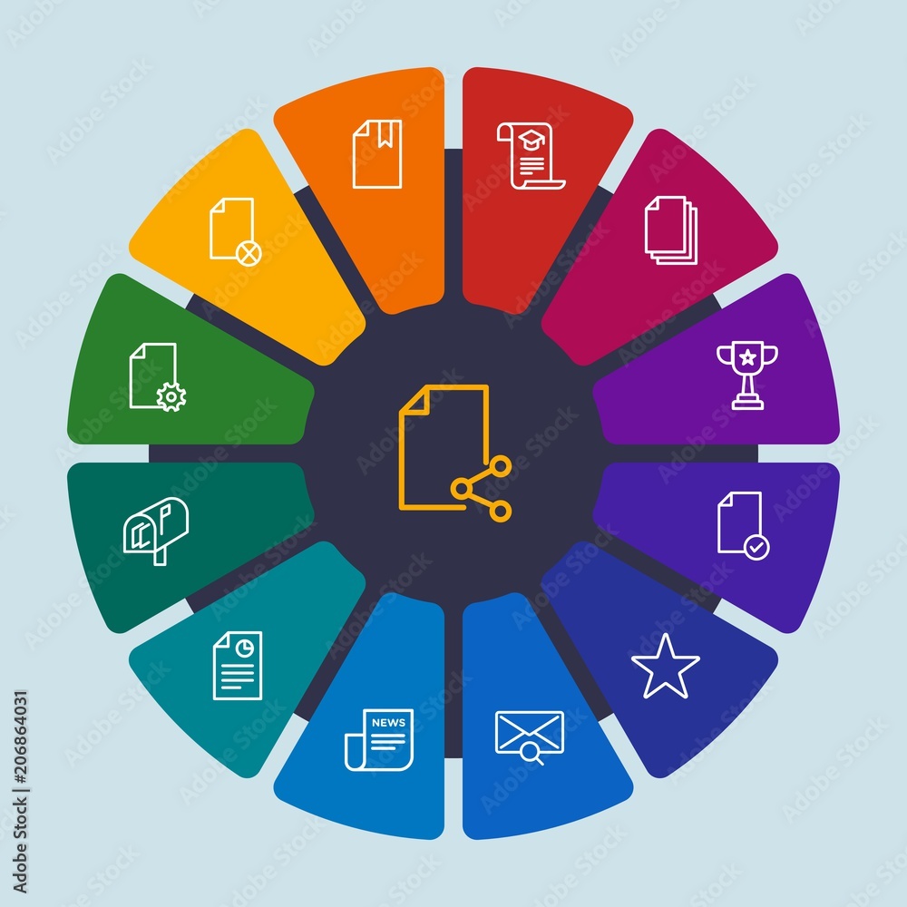 files, email, education Infographic Circle outline Icons Set. Contains such Icons as technology, web, paper, internet, file, report, star, data, email and more. Fully Editable. Pixel Perfect files, email, education Infographic Circle outline Icons Set. Contains such Icons as technology, web, paper, internet, file, report, star, data, email and more. Fully Editable. Pixel Perfect