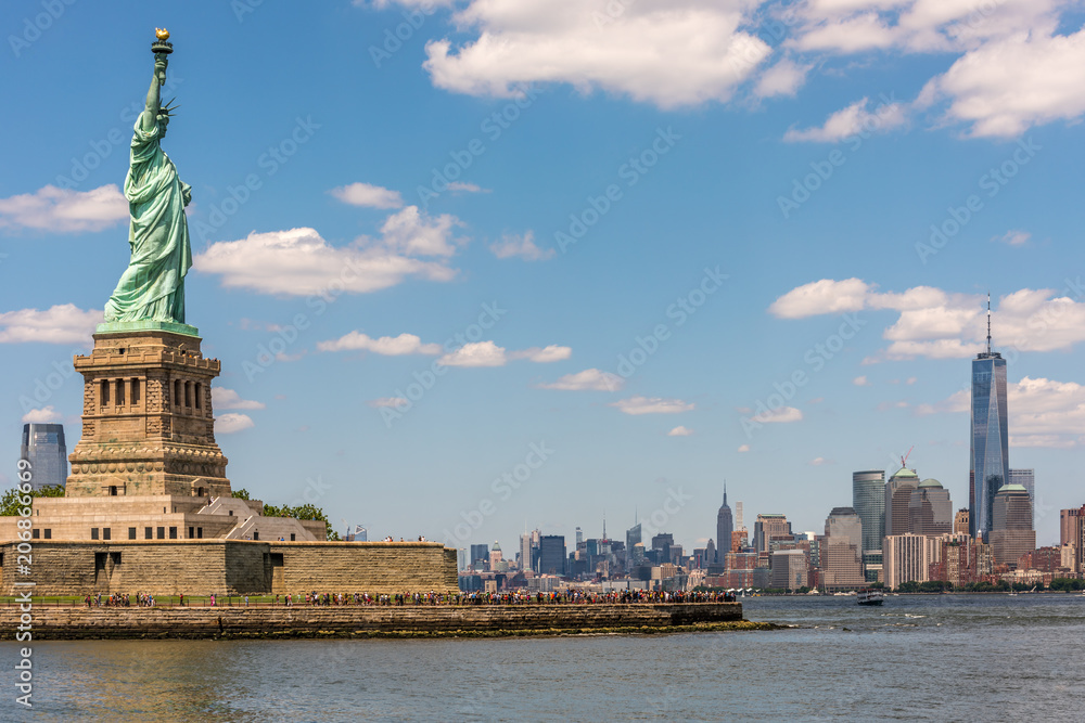 Statue of Liberty Guarding New York Harbor
