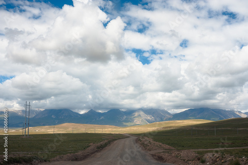 A road through the Tibetan Himalayas