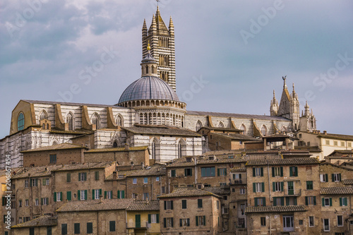 Picturesque view of Siena cathedral