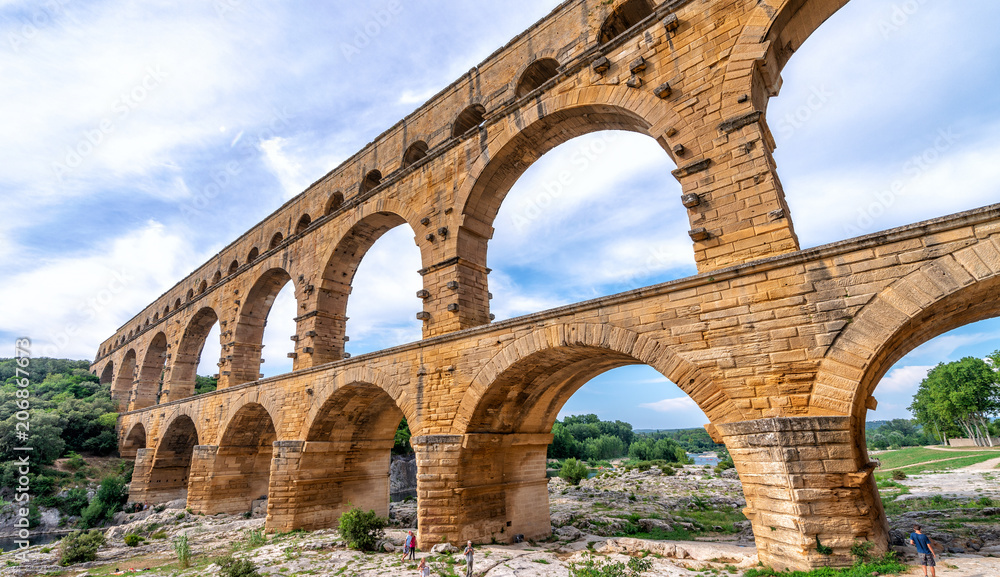 Roman arch on a beautiful park