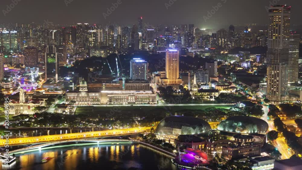 Singapore city skyview time-lapse Singapore city skyview time-lapse