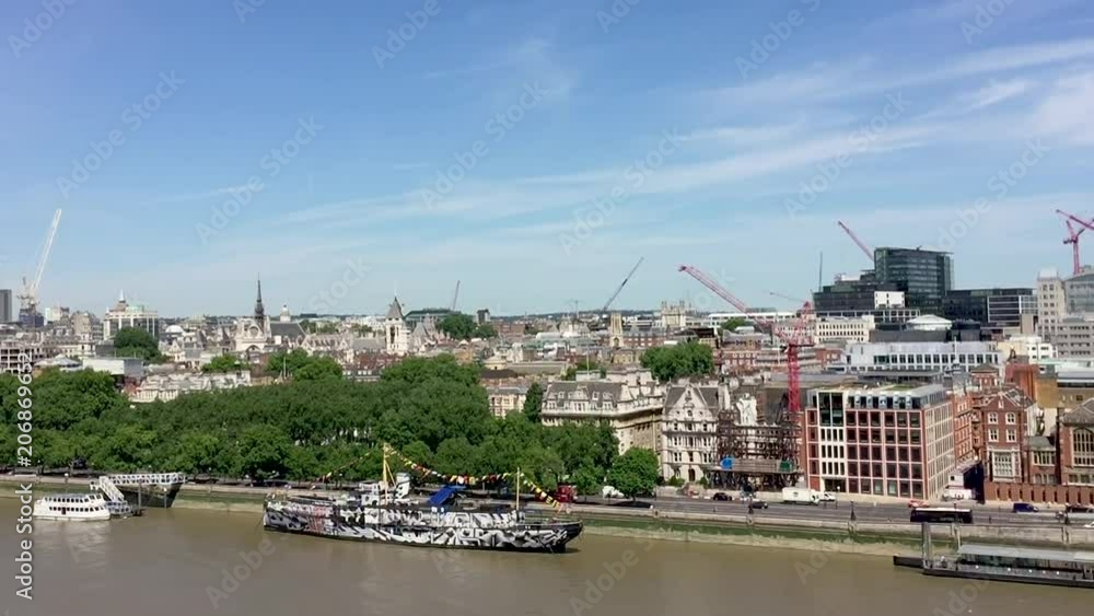 Aerial panoramic view of London skyline Aerial panoramic view of London skyline
