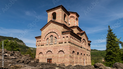Church of Dmitry Solunsky - famous landmark of Veliko Tarnovo, old capital of Bulgaria. Photo was taken at sunny spring day.