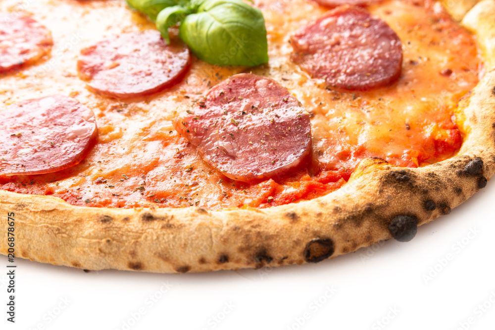 Pizza sarda con salame e pecorino Pizza sarda con salame e pecorino
