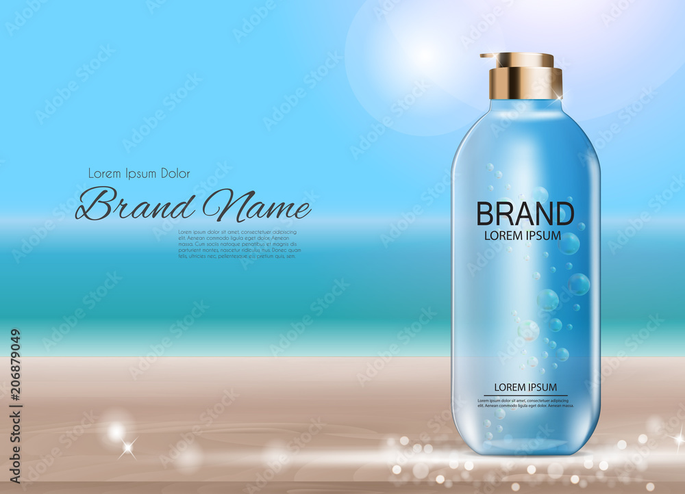 Design Cosmetics Product Template for Ads or Magazine Background. 3D Realistic Vector Iillustration Design Cosmetics Product Template for Ads or Magazine Background. 3D Realistic Vector Iillustration